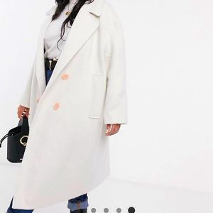 ASOS Curve Brushes Wool Pea Coat